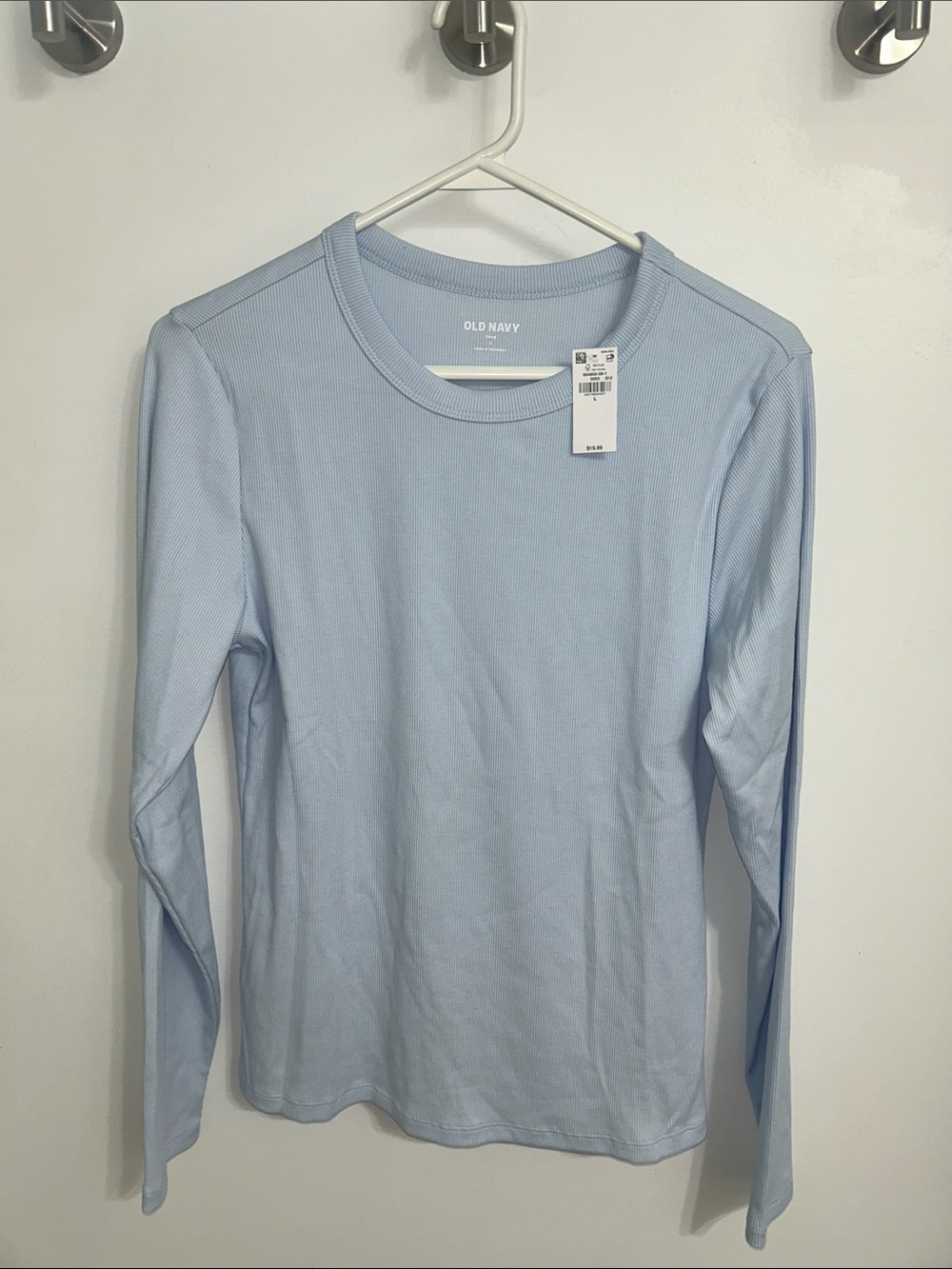Old Navy Pale Blue Long Sleeve Crewneck Top
